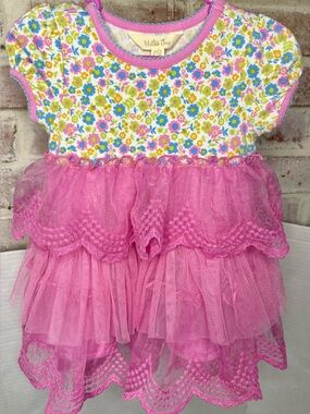 Matilda Jane Dreams Come True Tiered Tulle Dress Baby Girl sz 6-12m